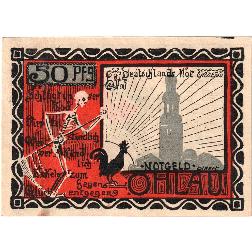 Deutschland, Ohlau Stadt, 50 Pfennig, personnage, 1921, VZ+, Mehl:1011.1