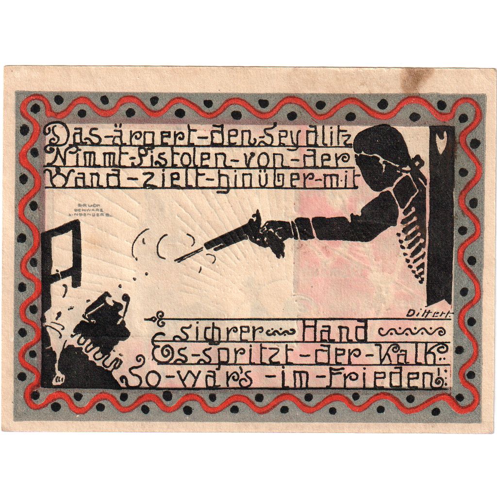 Niemcy, Ohlau Stadt, 50 Pfennig, personnage, 1921, AU(55-58), Mehl:1011.1