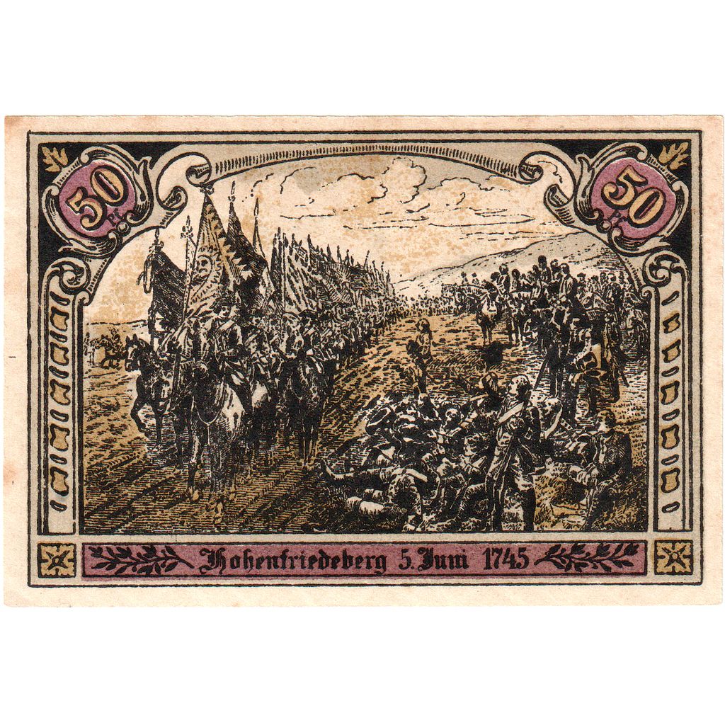Deutschland, Hohenfriedeberg, 50 Pfennig, Bataille, O.D, UNZ-, Mehl:620.1