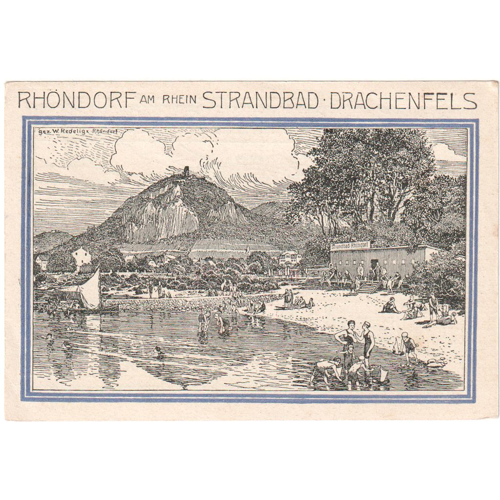 Deutschland, Honnef a. Rhein Verkehrsvereine Bad Honnef Rhöndorf, 50 Pfennig