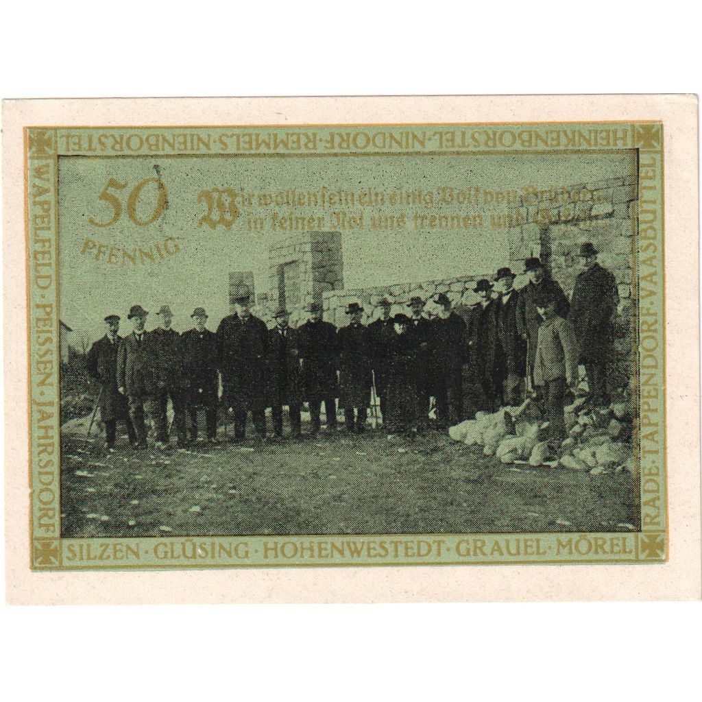 Deutschland, Hohenwestedt, 50 Pfennig, personnage, 1921, 1921-07-03, VZ+