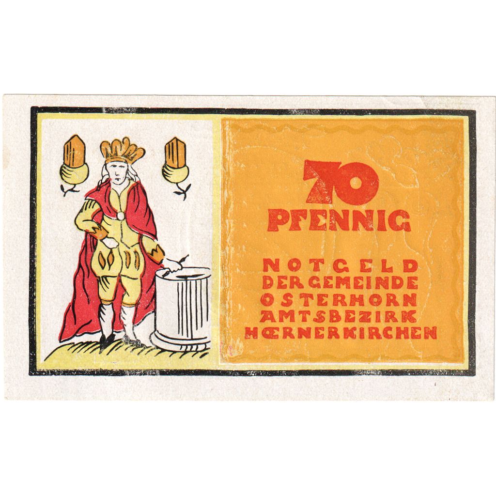 Germania, Osterhorn, 70 Pfennig, personnage, 1921, 1921-12-31, FDS, Mehl:1035.1