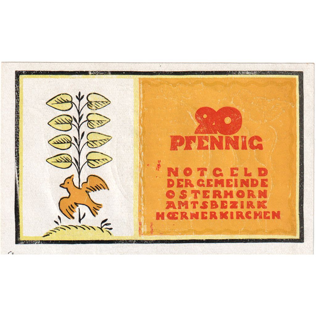 Niemcy, Osterhorn, 20 Pfennig, personnage, 1921, 1921-12-31, UNC(65-70)