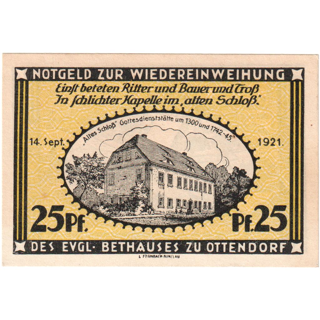 Deutschland, Otterndorf a. Elbe Stadt, 25 Pfennig, Maison, 1921, 1921_09_14