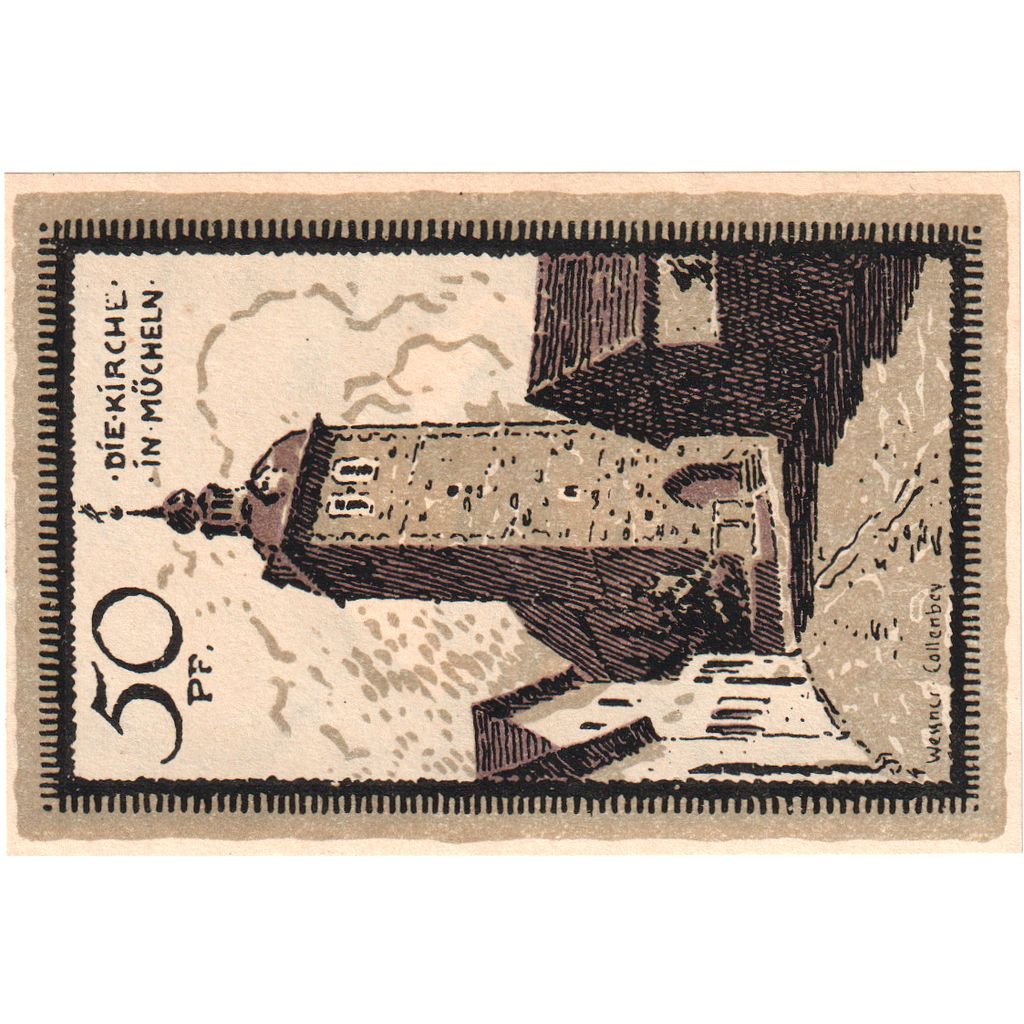 Germania, Mücheln, 50 Pfennig, personnage, 1921, 1921-07-01, SPL, Mehl:902.1