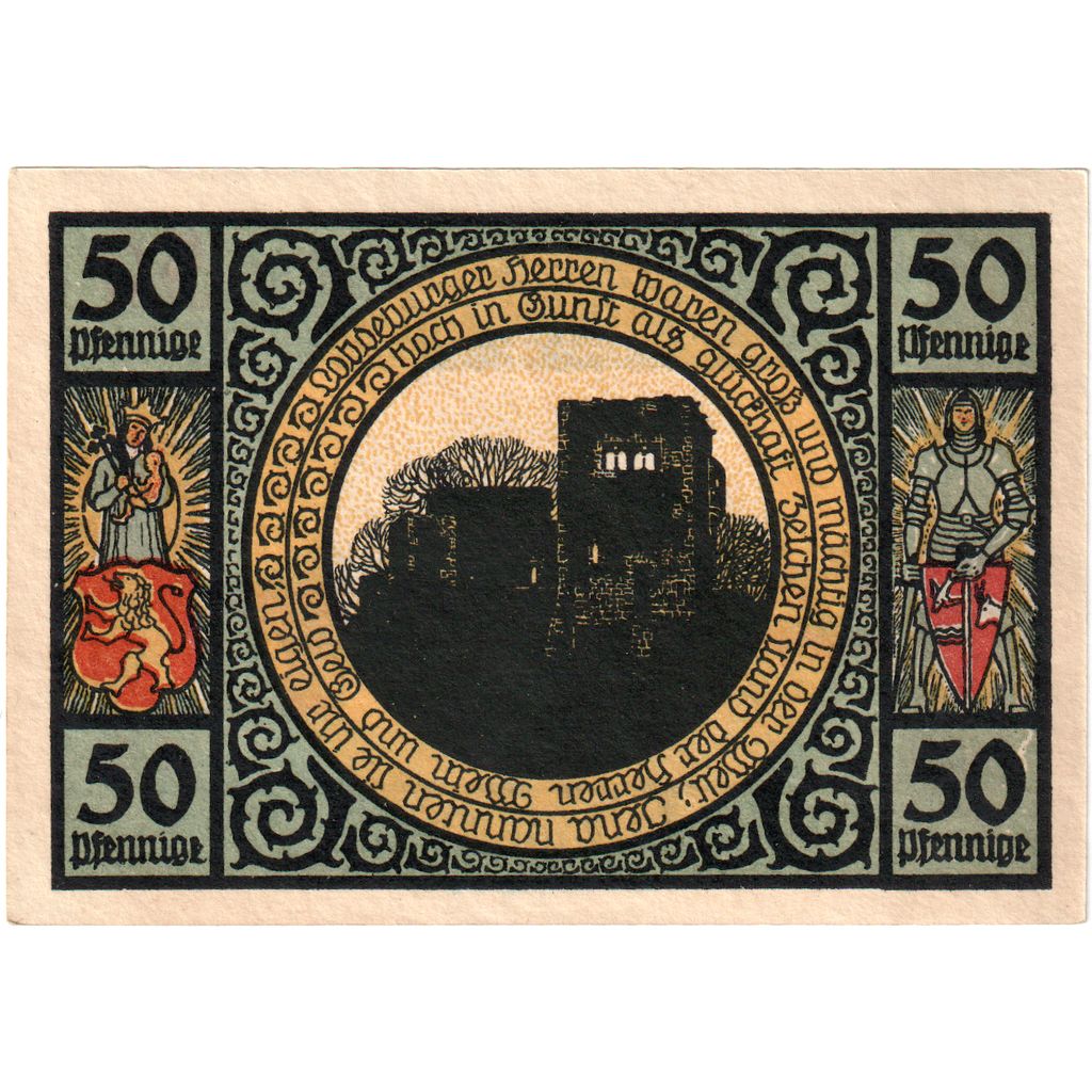 Deutschland, Lobeda Stadt, 50 Pfennig, pont, 1921, UNZ, Mehl:808.1