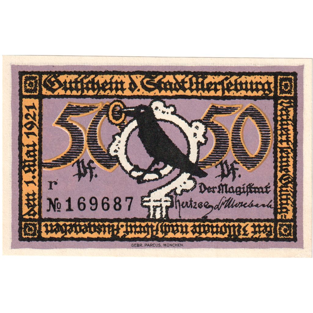 Germania, Merseburg Stadt, 50 Pfennig, cathédrale, 1921, 1921-05-01, SPL