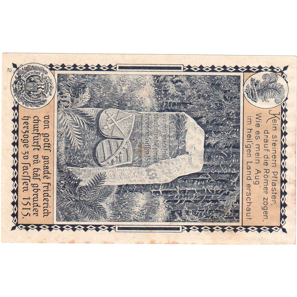 Niemcy, Lehesten Stadt, 50 Pfennig, PIERRE, 1921, UNC(63), Mehl:783.1