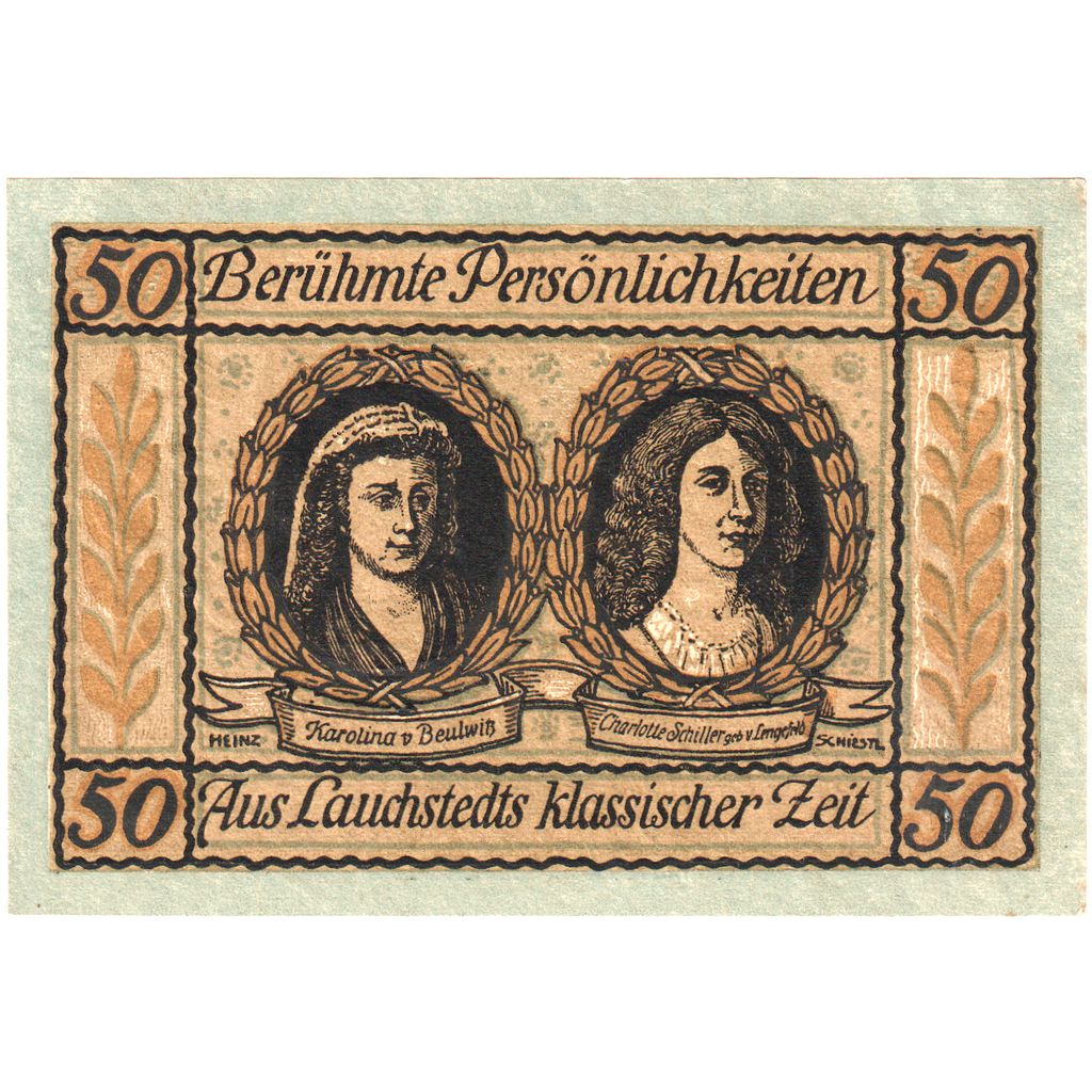 Deutschland, Lauchstedt, 50 Pfennig, portrait, 1921, UNZ-, Mehl:773.1
