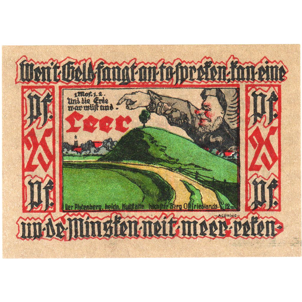 Deutschland, Leer, 25 Pfennig, paysage, 1921, UNZ-, Mehl:782.1