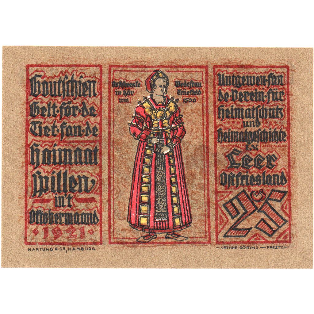 Deutschland, Leer, 25 Pfennig, paysage, 1921, UNZ-, Mehl:782.1