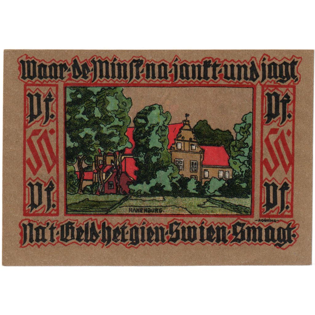 Deutschland, Leer, 50 Pfennig, paysage 2, 1921, 1921-10-01, UNZ, Mehl:782.1