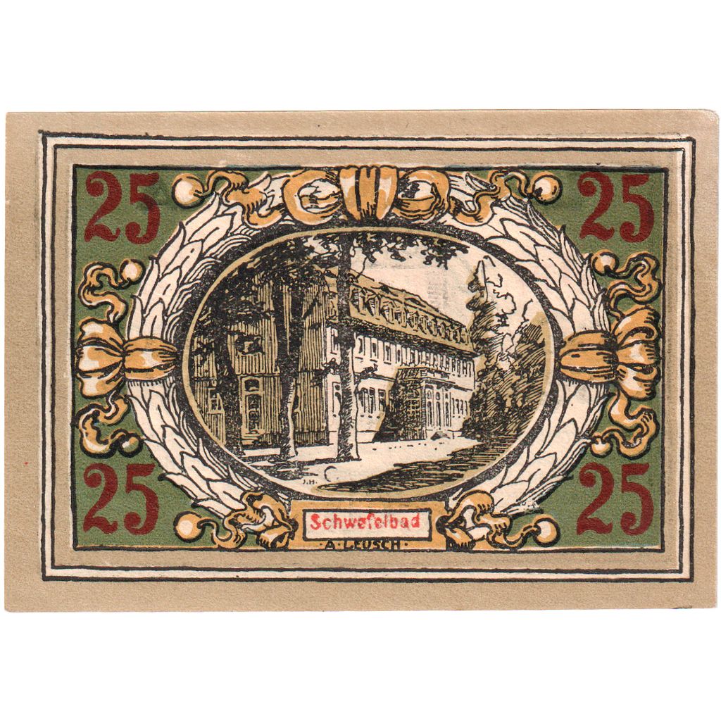 Deutschland, Langensalza Stadt, 25 Pfennig, Batiment, 1921, 1921-09-01, UNZ