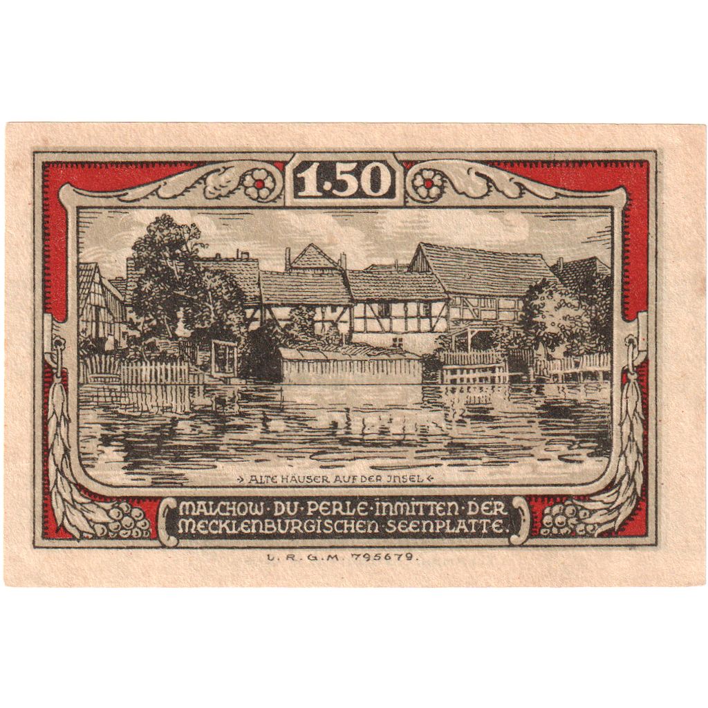 Deutschland, Malchow Stadt, 1.5 Mark, paysage 2, UNZ, Mehl:863.3c