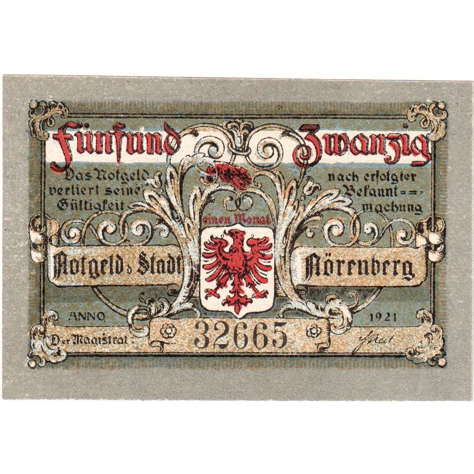 Deutschland, Norenberg, 50 Pfennig, Blason, 1921, UNZ-, Mehl:979.41a