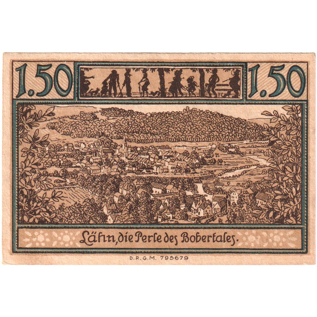 Deutschland, Lahn Stadtische Sparkasse, 1.5 Mark, paysage 2, VZ+, Mehl:756.1b