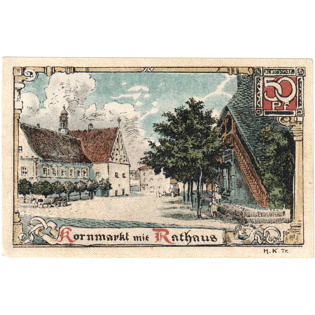 Deutschland, Buttstadt Stadt, 50 Pfennig, paysage, UNZ, Mehl:211.1a