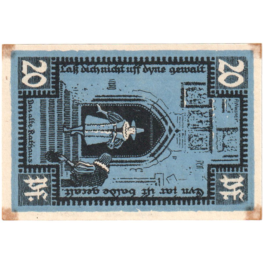 Germania, Merseburg Stadt, 20 Pfennig, personnage 2, 1921, 1921-05-01, SPL-