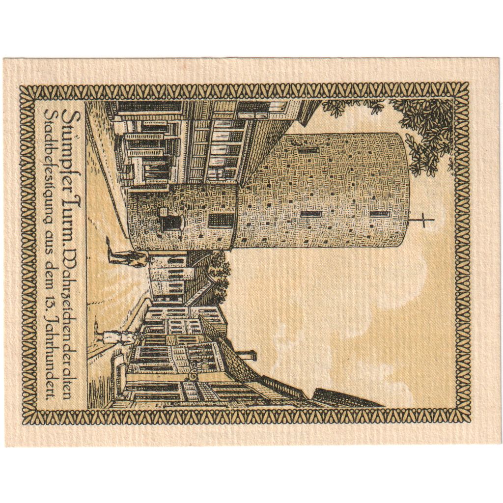 Niemcy, Lenzen, 75 Pfennig, tour, 1922, UNC(63), Mehl:792.1
