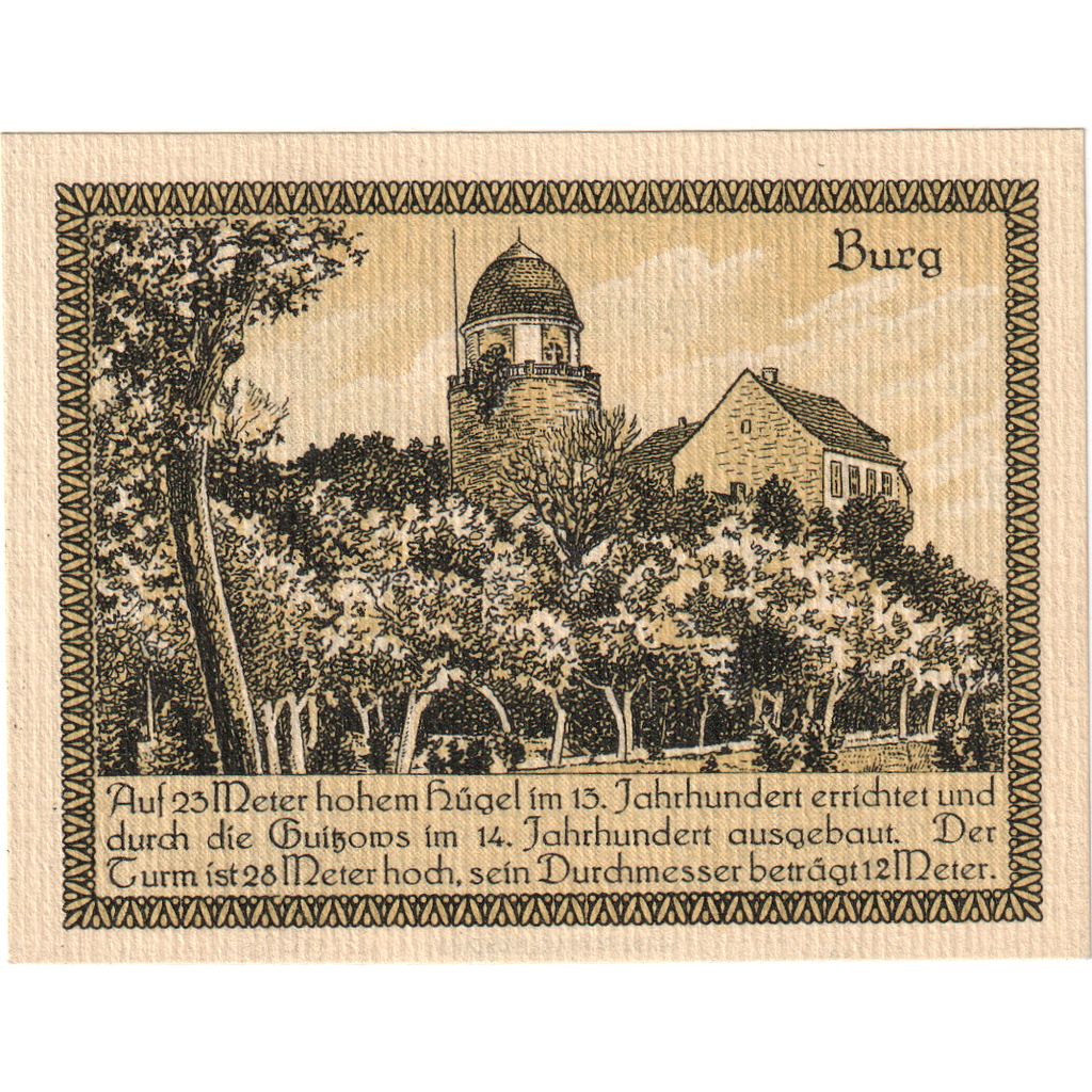 Deutschland, Lenzen, 50 Pfennig, paysage, 1922, UNZ-, Mehl:792.1
