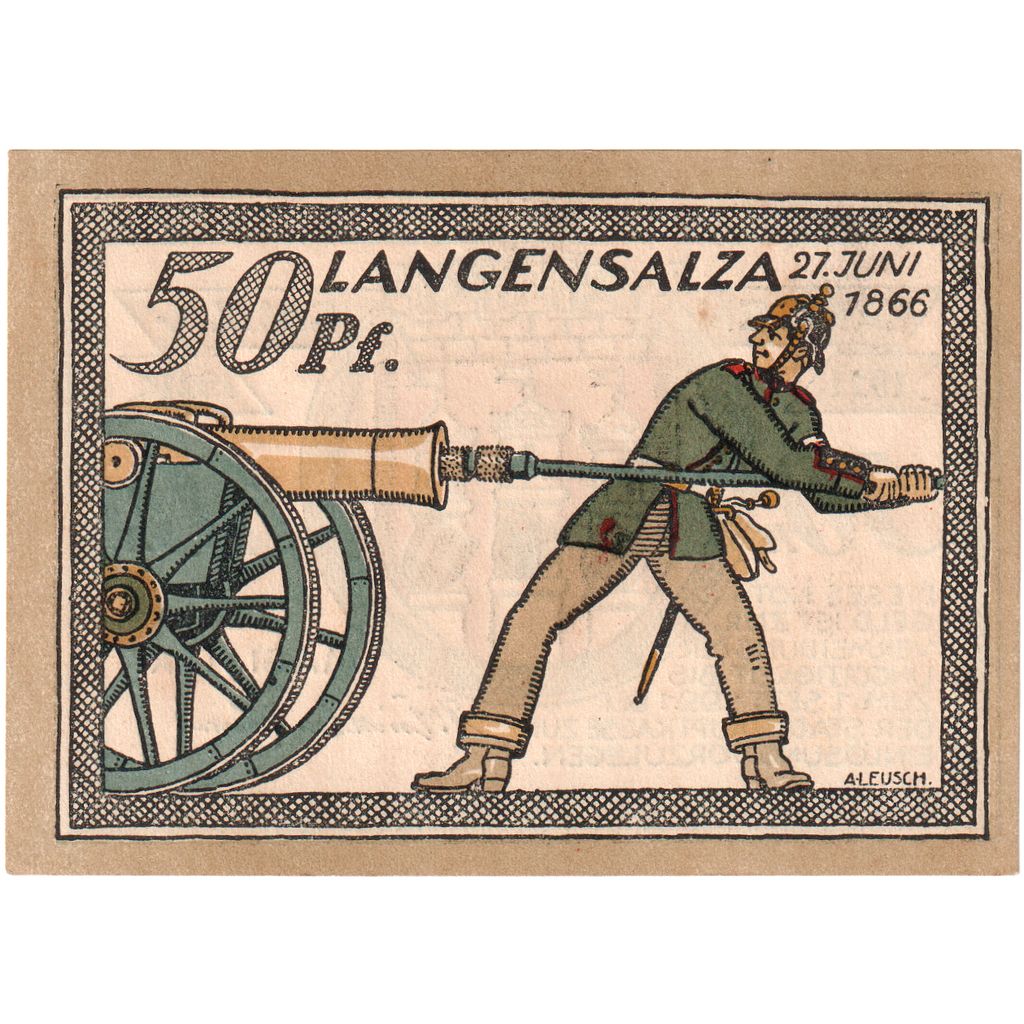 Germania, Langensalza Stadt, 50 Pfennig, 1921-09-01, SPL