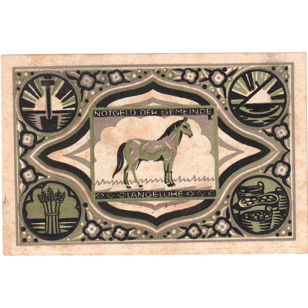 Niemcy, Langelohe Gemeinde, 75 Pfennig, 1922-01-31, 3746, AU(55-58)
