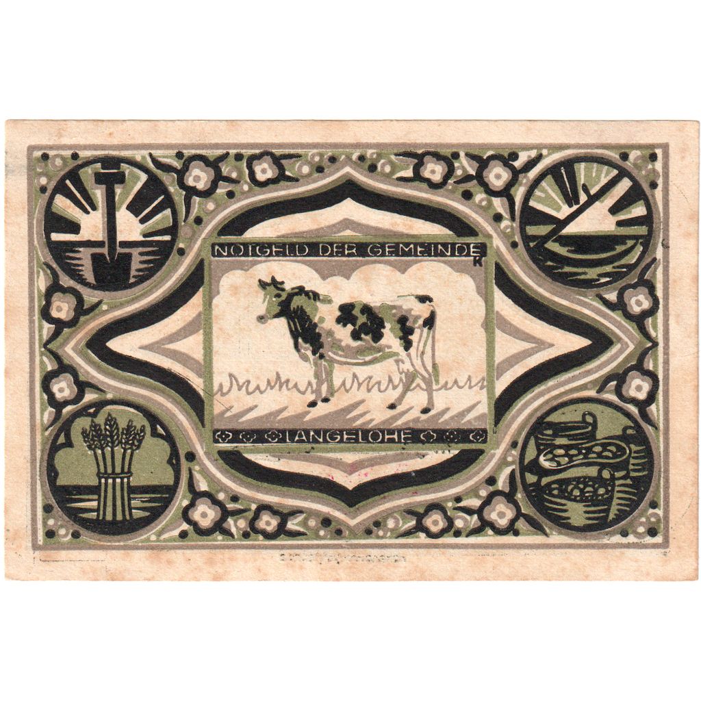 Deutschland, Langelohe Gemeinde, 75 Pfennig, 1922-01-31, 3746, VZ