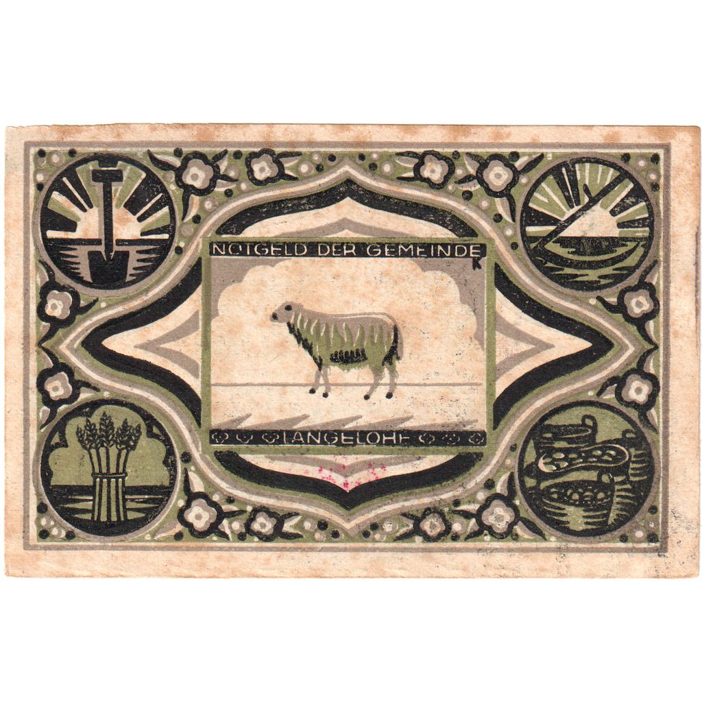 Niemcy, Langelohe Gemeinde, 50 Pfennig, 1922-01-31, 3746, AU(55-58)