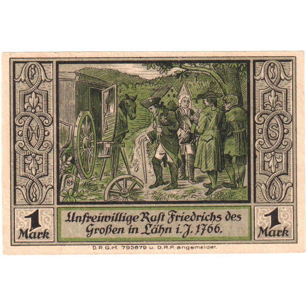 Deutschland, Lahn Stadtische Sparkasse, 1 Mark, 044199, VZ+