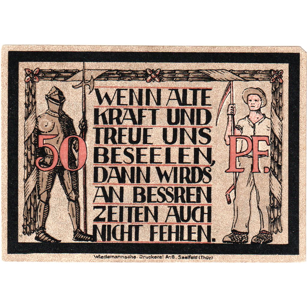 Deutschland, Lauenstein, 50 Pfennig, UNZ-