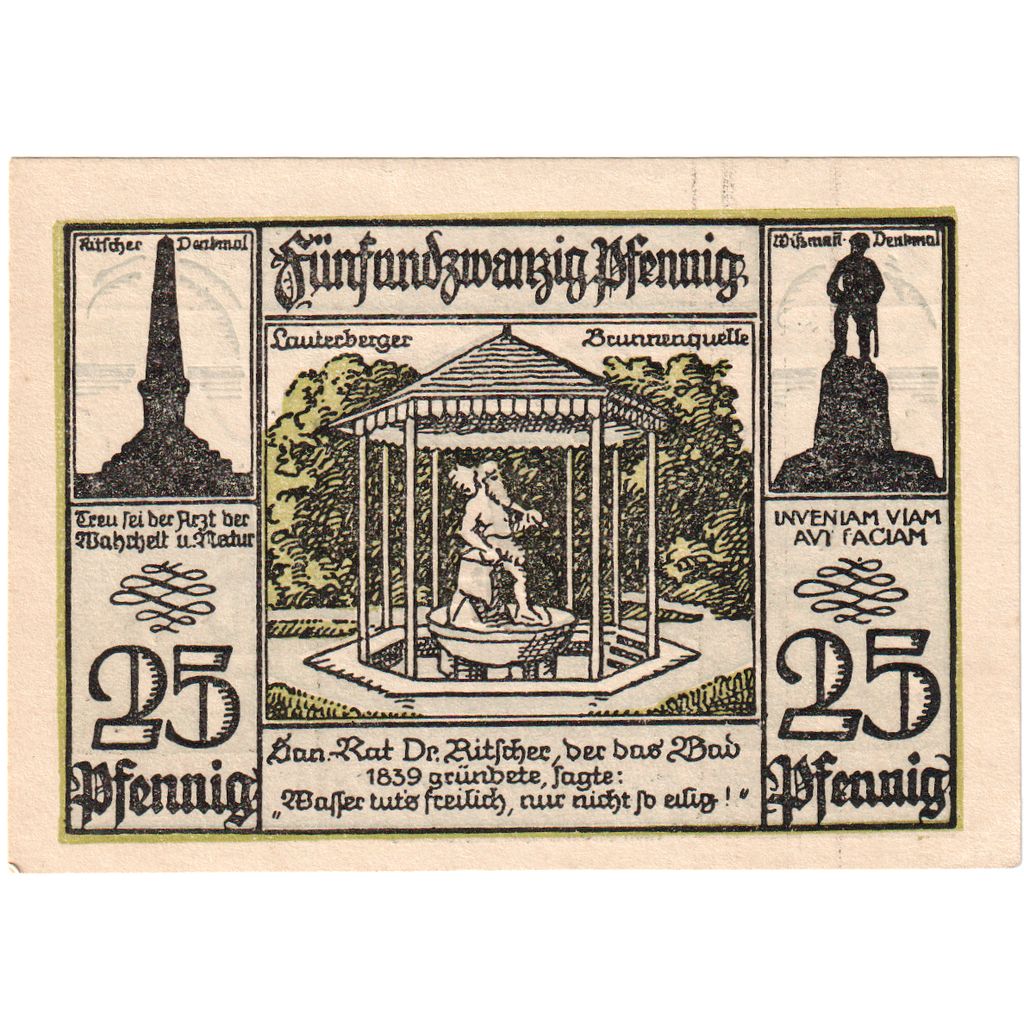 Niemcy, Lauterberg, 25 Pfennig, 1921-07-15, 12567, UNC(65-70)