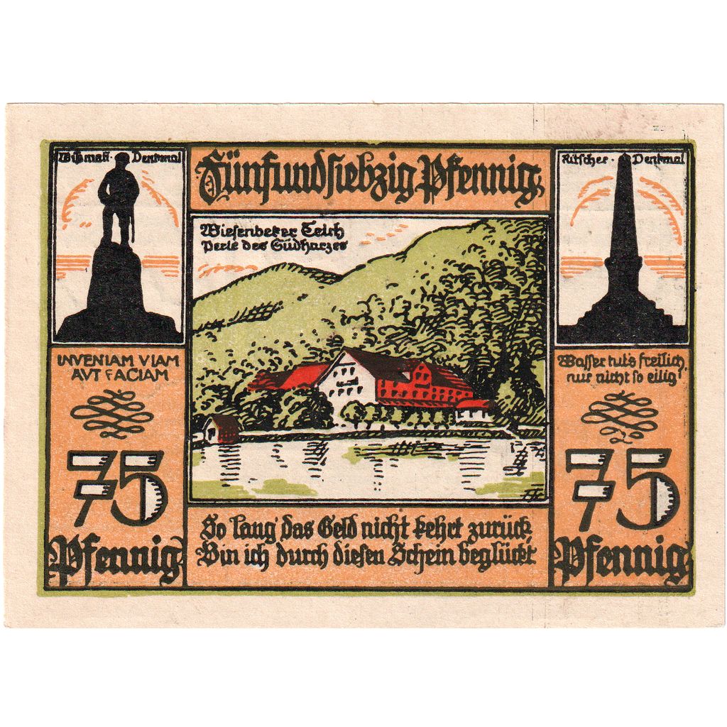 Niemcy, Lauterberg, 75 Pfennig, 1921-07-15, 28845, UNC(65-70)