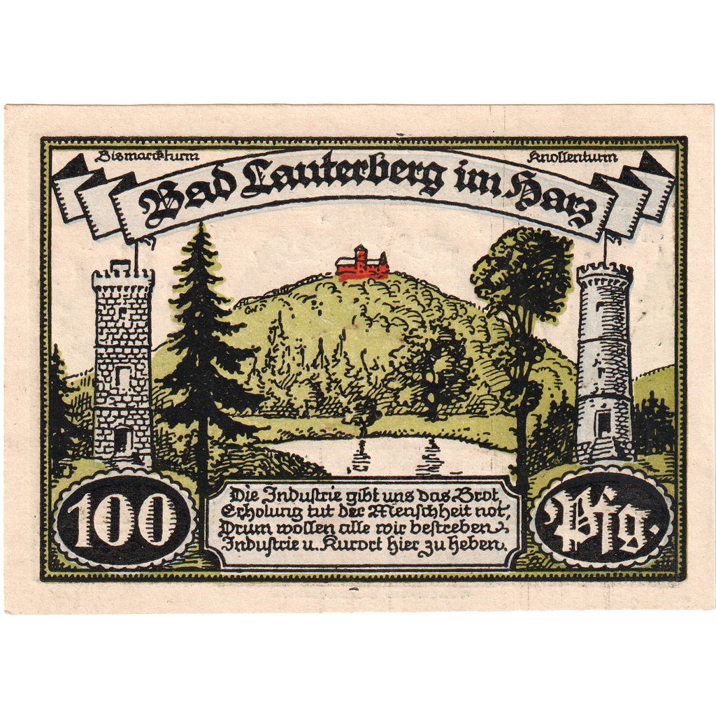 Germania, Lauterberg, 100 Pfennig, 1921-07-15, 11429, FDS
