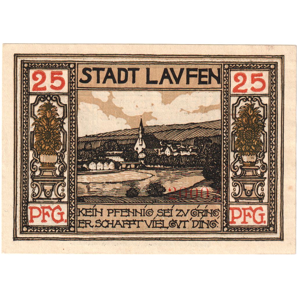 Germania, Laufen, 25 Pfennig, 1920-10-20, SPL