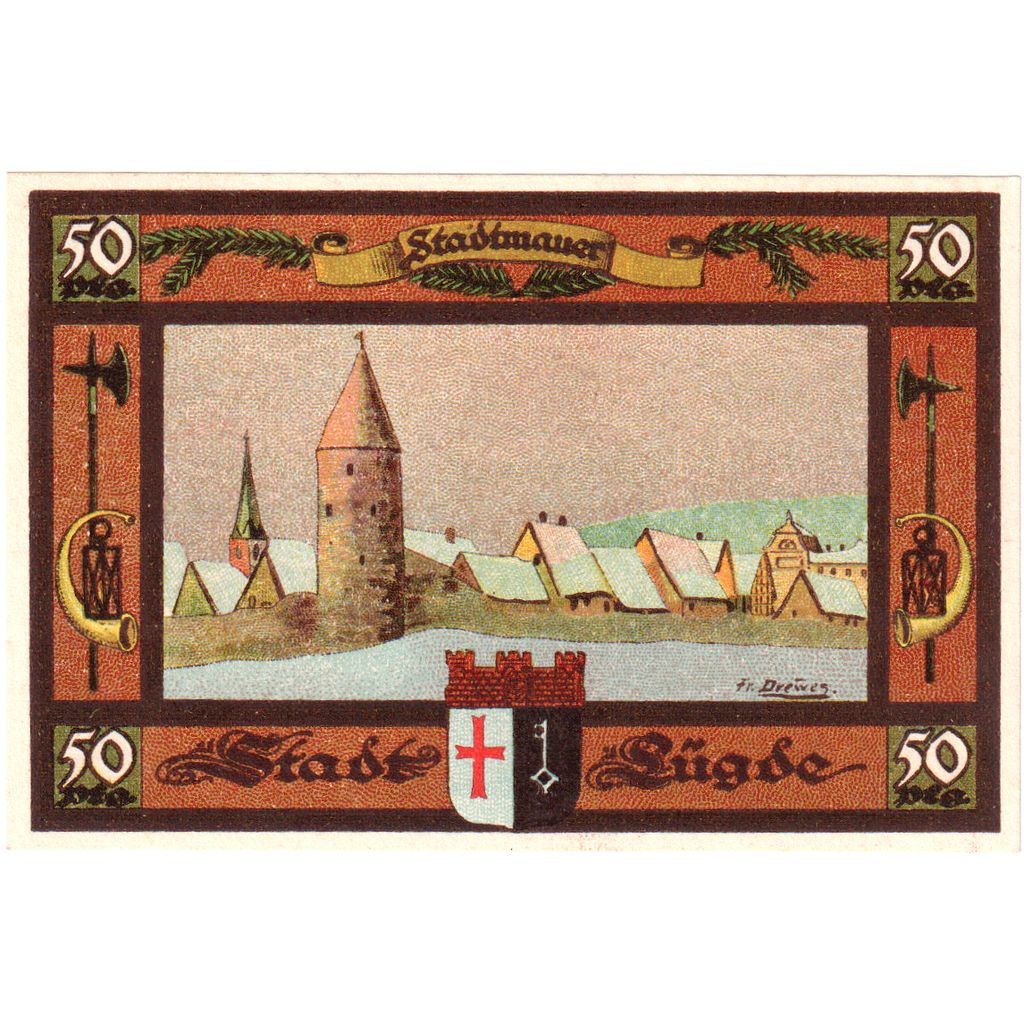 Germania, Lugde, 50 Pfennig, 1921-02-16, SPL
