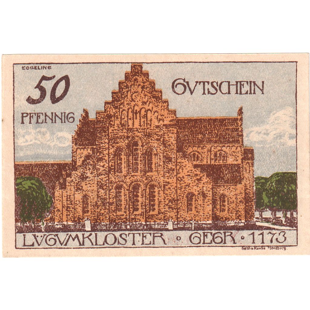 Deutschland, Lügumkloster Bürgermeister, 50 Pfennig, 1920-01-10, VZ+