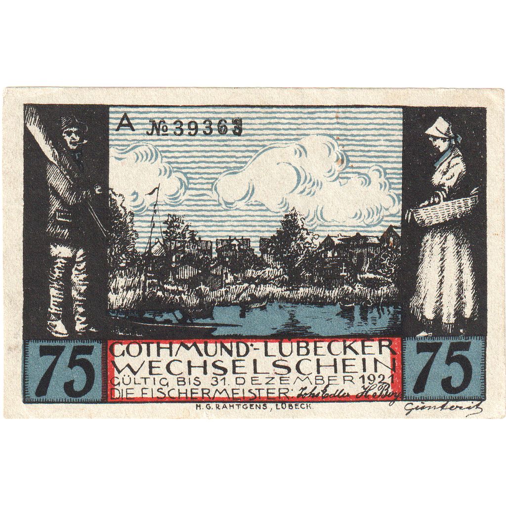 Deutschland, Wechselschein, 75 Pfennig, UNZ