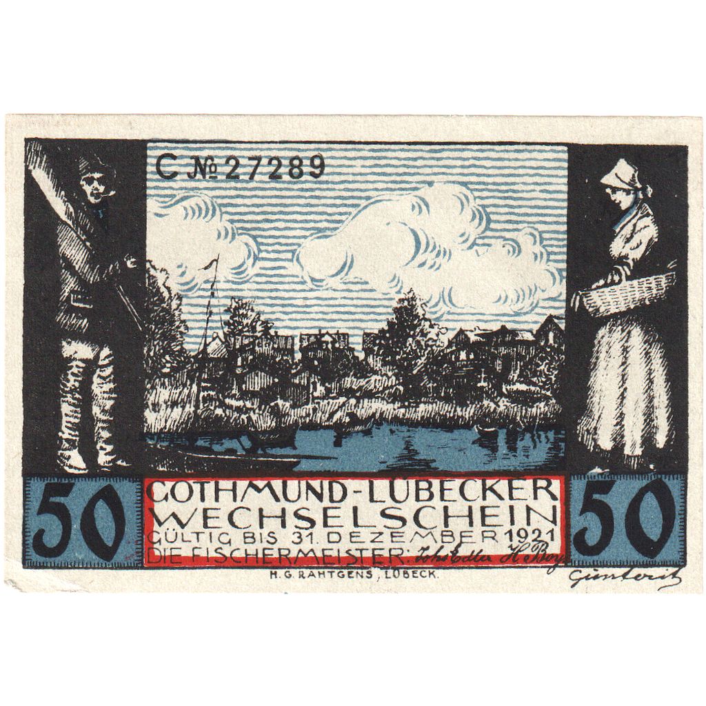 Germania, lubecker, 50 Pfennig, FDS
