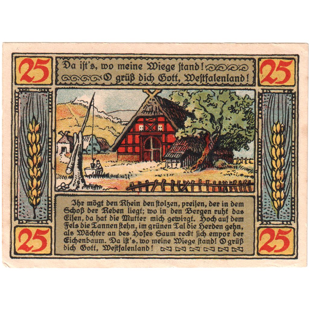 Deutschland, Lübbecke, 25 Pfennig, 029433, VZ+