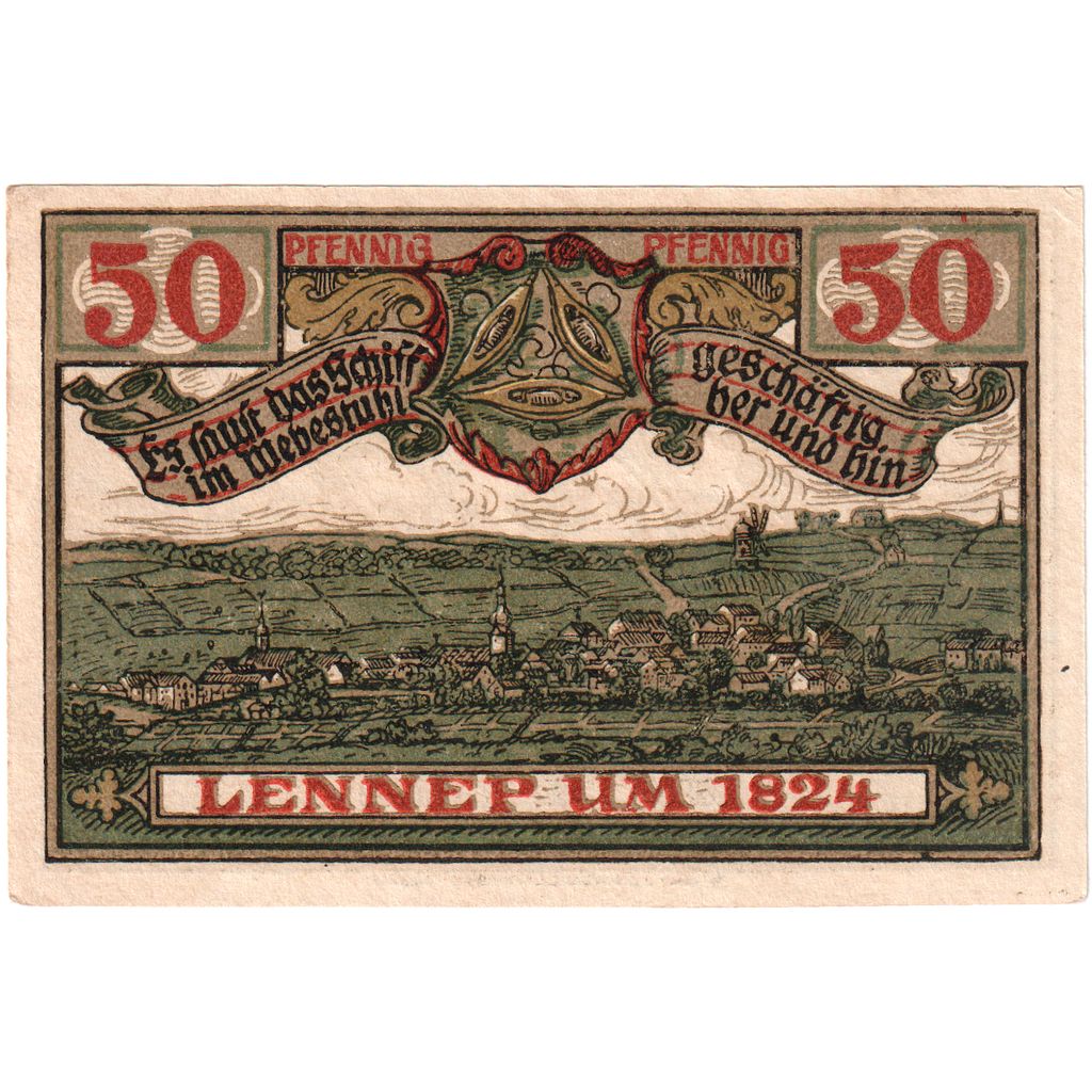 Niemcy, Rheinland, 50 Pfennig, 1921-07-15, 05355, UNC(63)