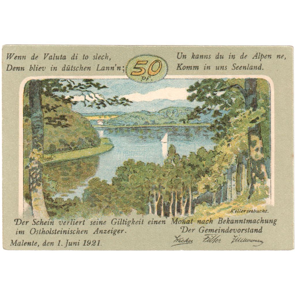 Deutschland, Malente Gremsmuhlen Germeinde, 50 Pfennig, 1921-06-01, UNZ