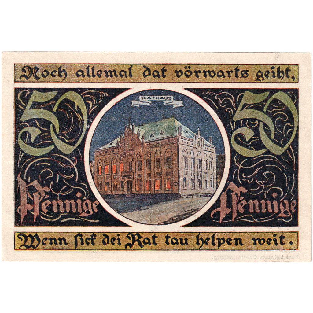 Niemcy, Malchin Stadt, 50 Pfennig, 1922-12-31, UNC(64)
