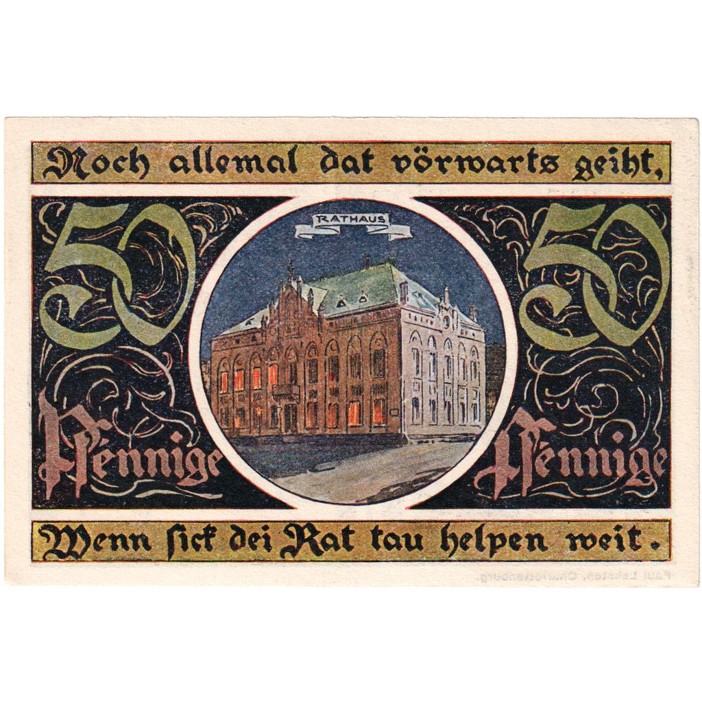 Niemcy, Malchin Stadt, 50 Pfennig, 1922-12-31, UNC(64)