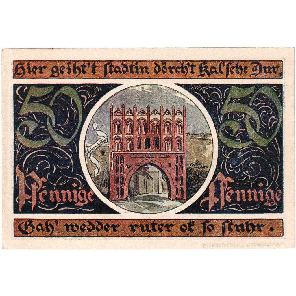 Niemcy, Malchin Stadt, 50 Pfennig, 1922-12-31, UNC(64)