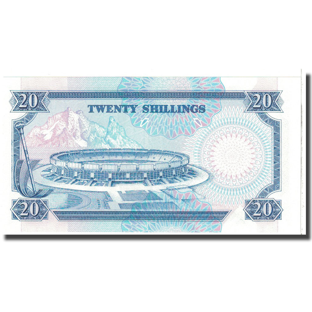 Nota, Quénia, 20 Shillings, 1990, 1990-07-01, KM:25c, UNC(65-70)