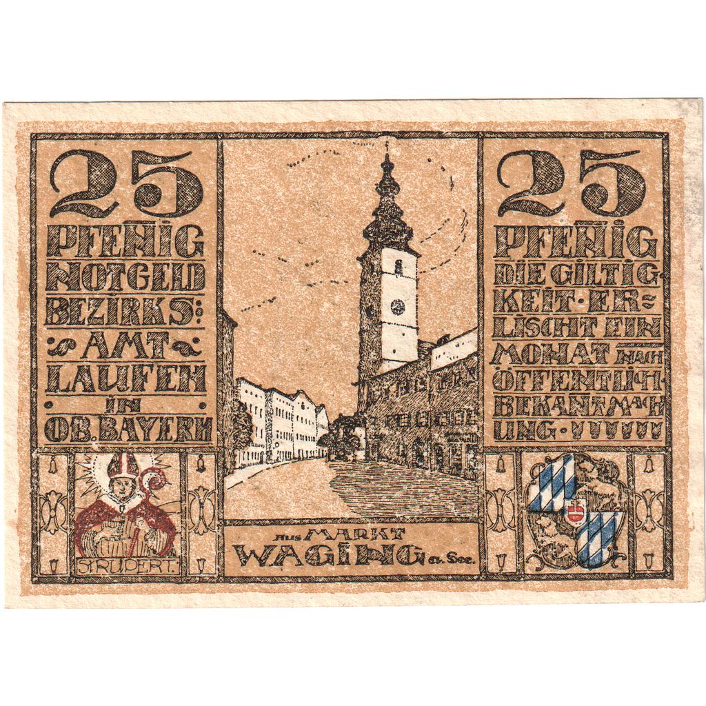 Deutschland, Laufen, 25 Pfennig, UNZ