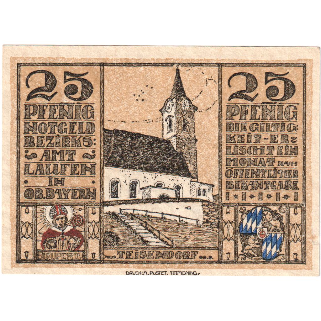 Deutschland, Laufen, 25 Pfennig, UNZ
