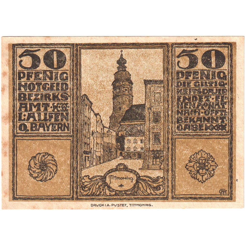 Deutschland, Laufen, 50 Pfennig, UNZ