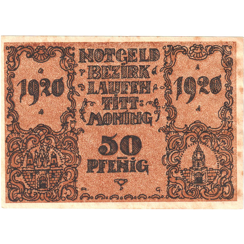 Deutschland, Laufen, 50 Pfennig, UNZ
