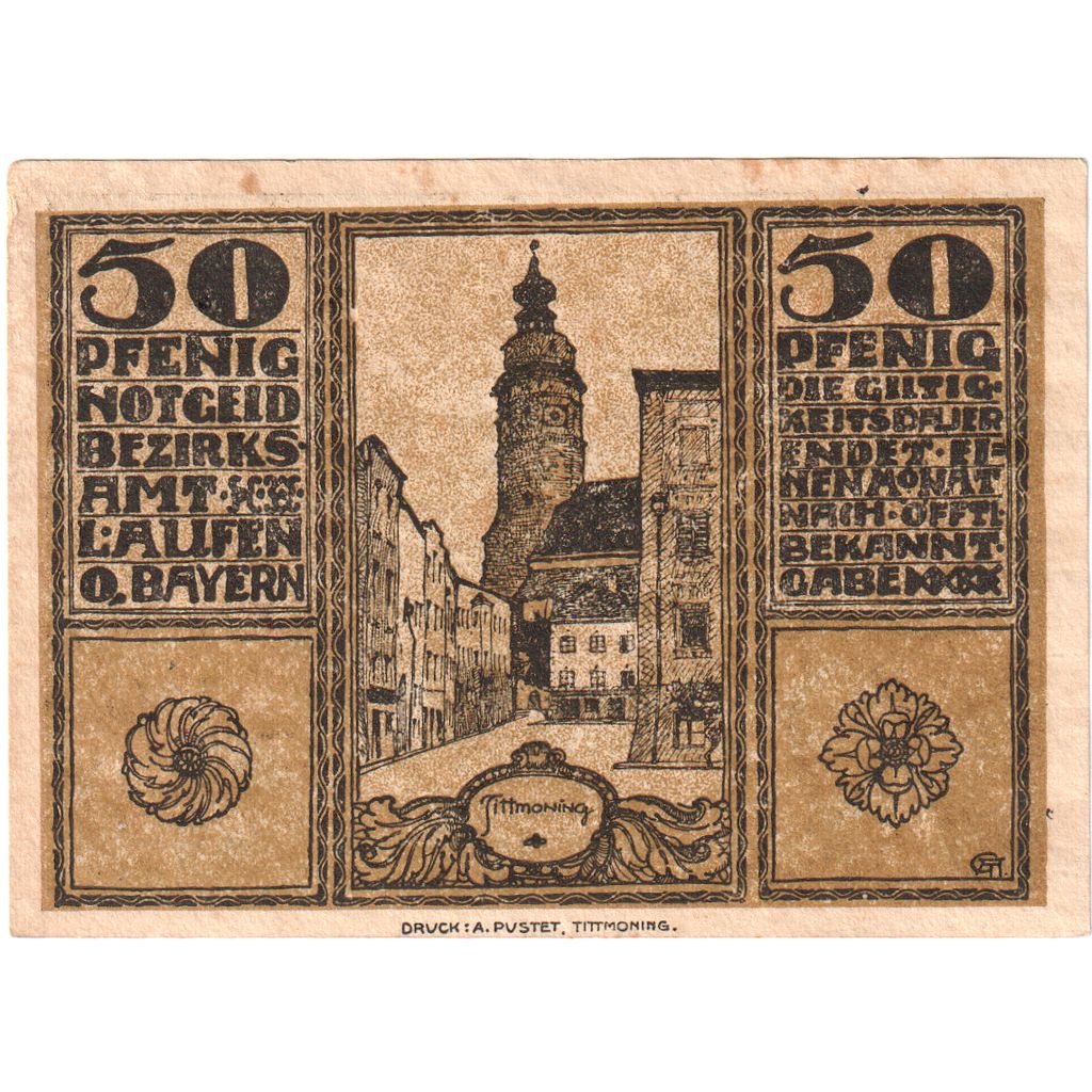 Deutschland, Laufen, 50 Pfennig, UNZ